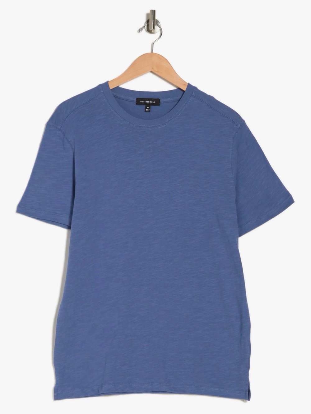 New WESTZEROONE Mens Blue Crewneck T-Shirt